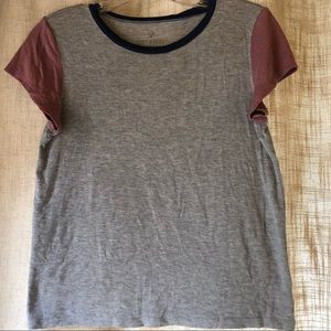 Gray w/blue piped sleeves